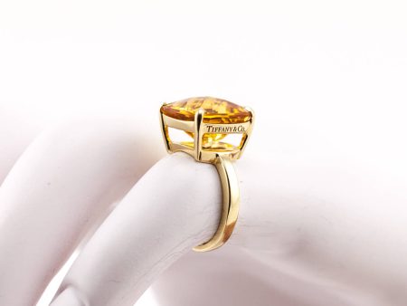 Tiffany & Co. 18K Gold Citrine Sparklers Collection Ring Size 6 Online Sale