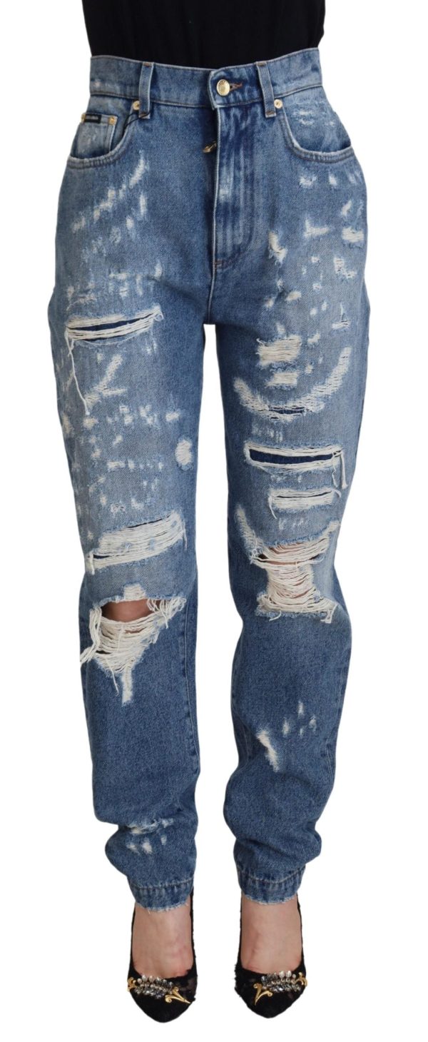 Dolce & Gabbana Washed  Tattered Denim Jeans For Cheap