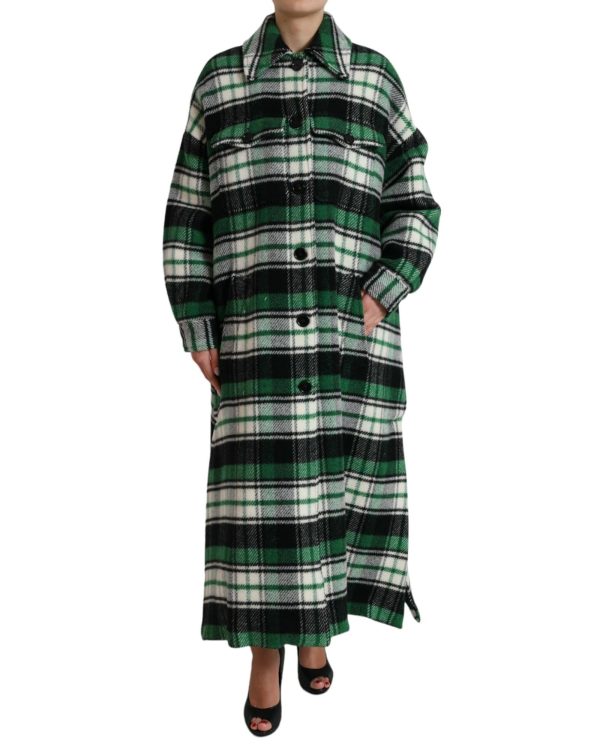 Dolce & Gabbana Plaid Long Sleeve  Coat Jacket Online Sale