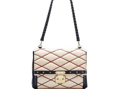 Beige Louis Vuitton Malletage Pochette Flap Bag Hot on Sale