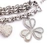 Dior Silver Crystal Embellished Charms Bracelet For Discount