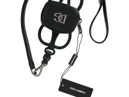 Dolce & Gabbana  Black Leather Phone Case with Chain Strap on Sale