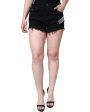 Dolce & Gabbana High Waist Cotton Stretch Hot Pants with Crystal Detailing Discount