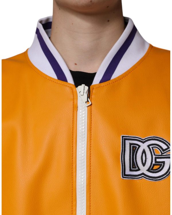 Dolce & Gabbana Full Zip Jersey Bomber Jacket with Logo Details Sale