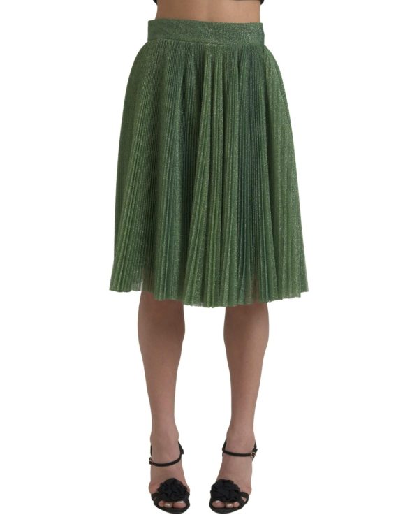 Dolce & Gabbana  Women s Green Pleated Skirt Cheap