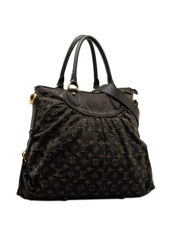 Black Louis Vuitton Monogram Denim Neo Cabby GM Satchel Sale