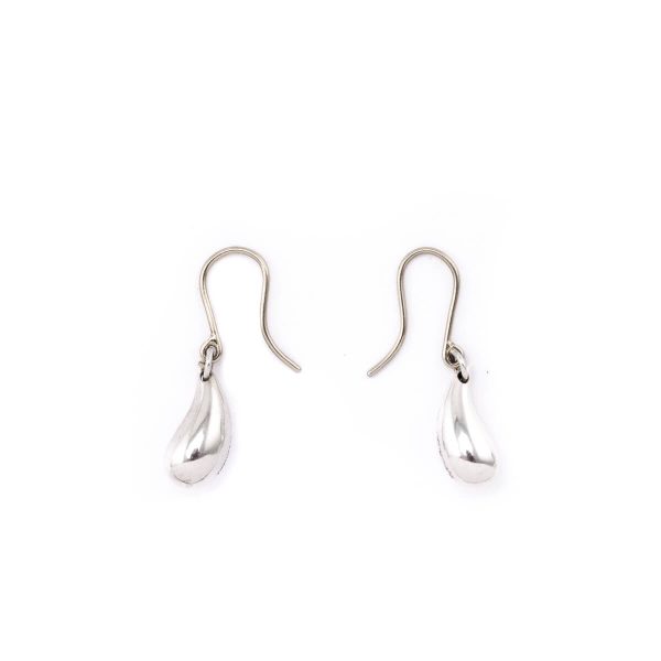 Tiffany & Co. Sterling Silver Elsa Peretti Teardrop Drop Earrings Discount