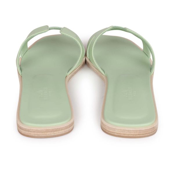 Hermes Oran Sandals Vert Jade Epsom 39.5 EU Online Hot Sale