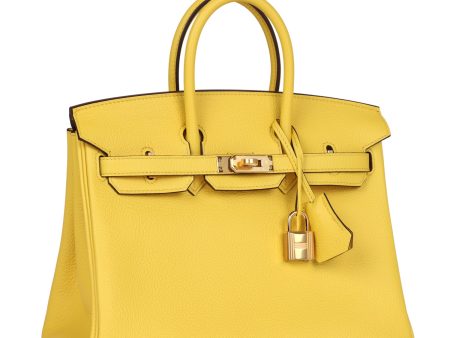 Hermes Birkin 25 Jaune de Naples Togo Gold Hardware For Discount