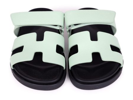 Hermes Chypre Sandal Vert Jade Epsom Palladium Hardware 35 EU Cheap