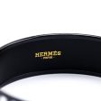 Hermes Black & Yellow Enamel Wide Astrologie Nouvelle Bangle Size L Cheap