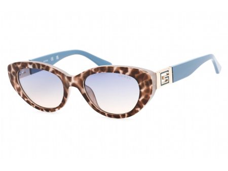 Guess  GU7710 Cat Eye Sunglasses for Women LeopardBlue Cheap