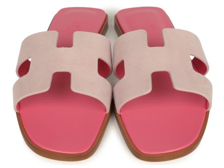 Hermes Oran Sandals Rose Porcelaine 40 EU Online Sale