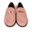 Hermes Destin Loafer Rose Aube Suede Rose Gold Hardware 38 For Sale