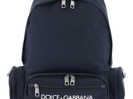 Dolce & Gabbana Men s Nylon Backpack With Logo Online