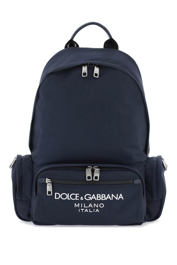 Dolce & Gabbana Men s Nylon Backpack With Logo Online