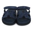 Hermes Chypre Techno Sandals Blue Celeste Suede 40.5 EU Palladium Hardware Fashion