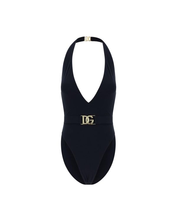 Dolce & Gabbana One-Piece Swimsuit with American-Style Straps and V-Neck Discount