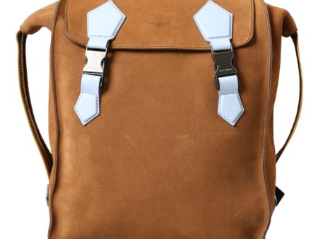 Dolce & Gabbana Brown Yellow Suede Leather Logo Backpack Men s Bag (Arinah bags) Online now