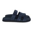 Hermes Chypre Techno Sandals Blue Celeste Suede 40.5 EU Palladium Hardware Fashion