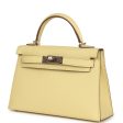 Hermes Special Order (HSS) Kelly Sellier 20 Jaune Poussin Verso Epsom Permabrass Hardware on Sale