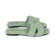 Hermes Oran Sandals Vert D eau Woolskin 41 Hot on Sale