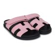 Hermes Chypre Techno Sandals Bubblegum Matte Crocodile Palladium Hardware 36 EU Online now