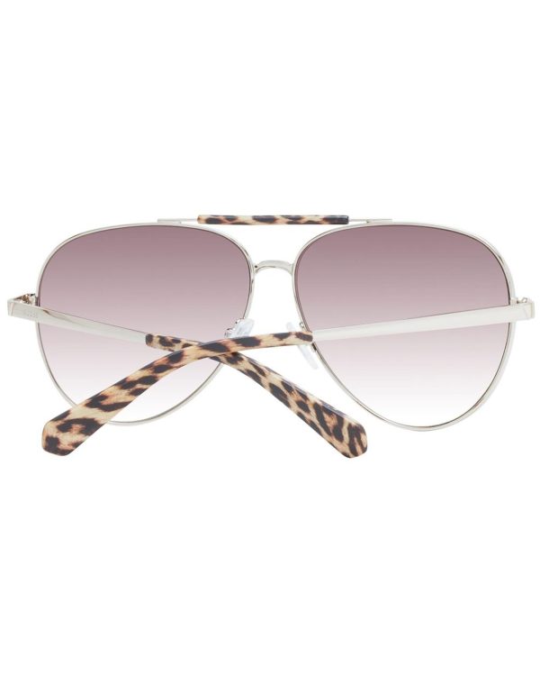 Guess  GU7644 Aviator Sunglasses for Women Silver Leopard Print Temples Online Hot Sale