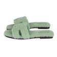 Hermes Oran Sandals Vert D eau Woolskin 41 Hot on Sale