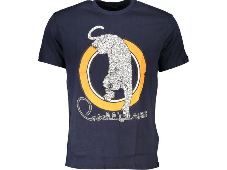 Cavalli Class  Men s Leopard T-Shirt  Navy For Discount