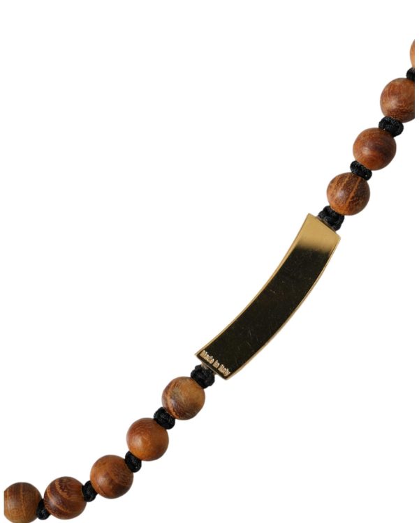 Dolce & Gabbana  Wood and Gold Chain Necklace for Men Online now