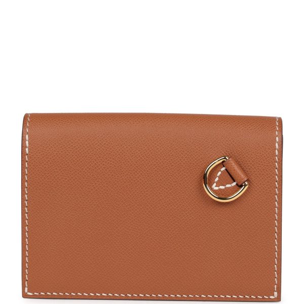 Hermes Kelly Pocket Slim Wallet Gold Epsom Gold Hardware Online