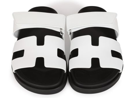 Hermes Chypre Sandals White Palladium Hardware 35.5 EU Online