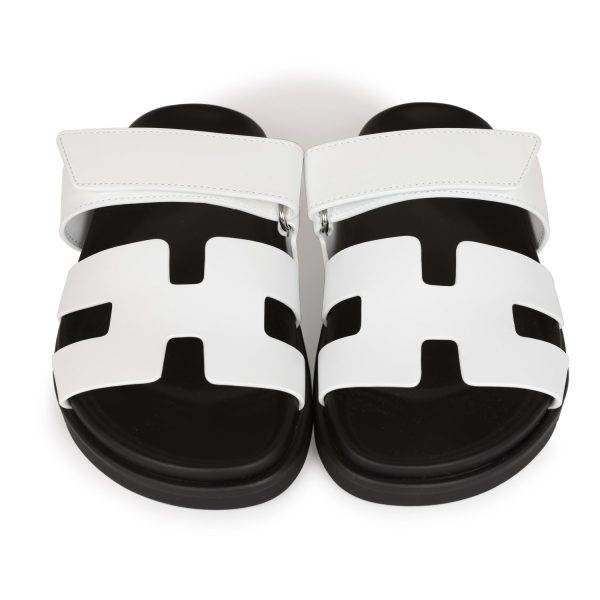 Hermes Chypre Sandals White Palladium Hardware 35.5 EU Online