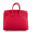 Hermes Birkin 25 Rouge Vif Togo Gold Hardware Hot on Sale