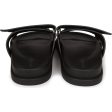 Hermes Chypre Sandals Black Calfskin Palladium Hardware 34.5 EU Sale