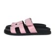 Hermes Chypre Techno Sandals Bubblegum Matte Crocodile Palladium Hardware 36 EU Online now