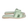 Hermes Oran Sandals Vert Jade Epsom 38 EU Cheap