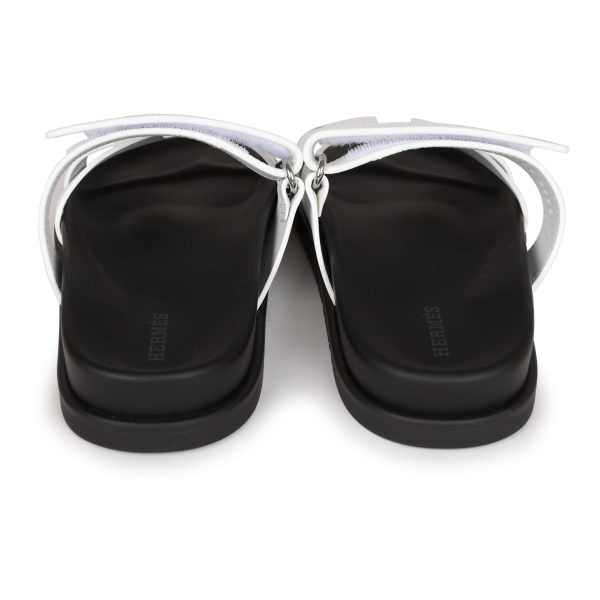 Hermes Chypre Sandals White Palladium Hardware 35.5 EU Online