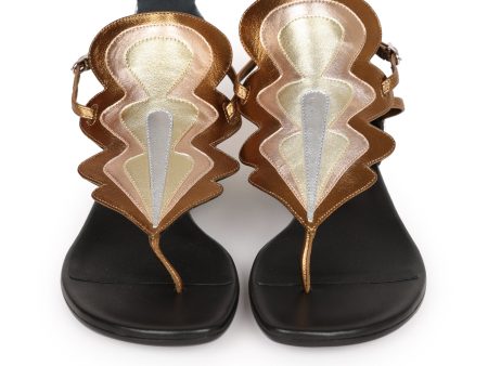 Hermes Garden Sandals Metallic Palladium Hardware 37 Discount