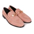 Hermes Destin Loafer Rose Aube Suede Rose Gold Hardware 38 For Sale