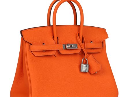 Hermes Birkin 25 Orange Minium Togo Palladium Hardware Discount