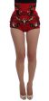 Dolce & Gabbana Ravishing Red Silk Embroidered Women s Shorts Discount