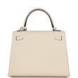 Hermes Kelly Sellier 25 Nata Verso Epsom Palladium Hardware Hot on Sale