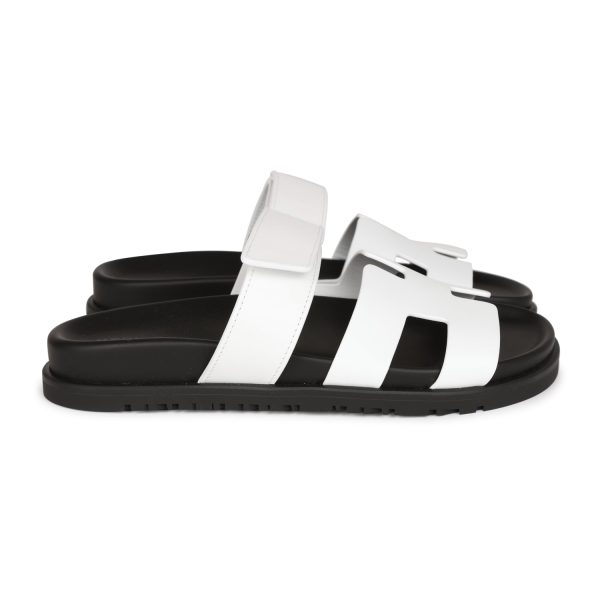 Hermes Chypre Sandals White Palladium Hardware 35.5 EU Online