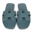 Hermes Oran Sandals Bleu Pinede Calfskin 37 Supply