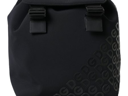 Dolce & Gabbana Black Neoprene Nylon DG Logo School Backpack Men s Bag (Arinah bags) Online Hot Sale