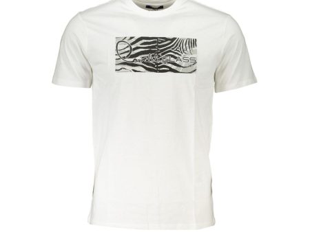 Cavalli Class  Men s White Zebra Print T-Shirt on Sale